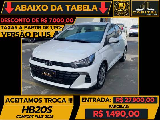 HYUNDAI HB20S 1.0 12V FLEX COMFORT PLUS MANUAL